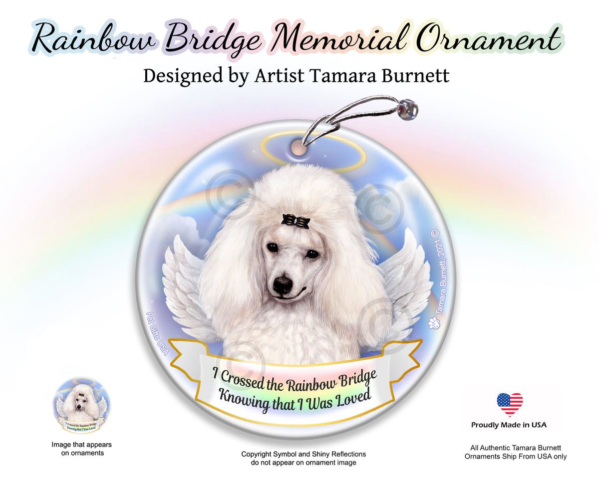Poodle Mini White Ornament