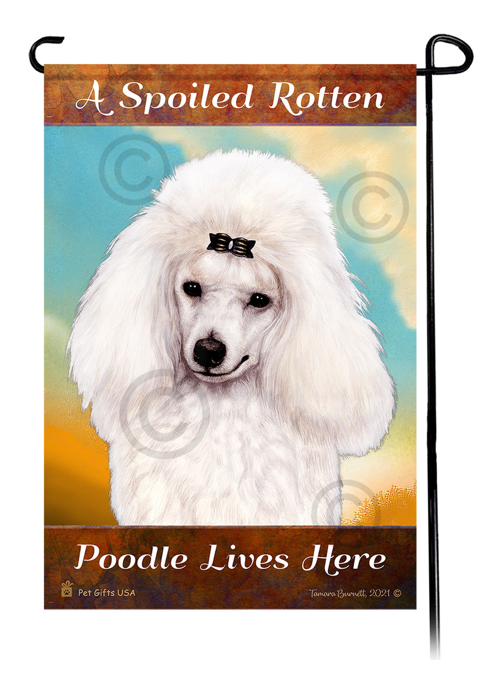 Poodle Spoiled Rotten - Garden Flag