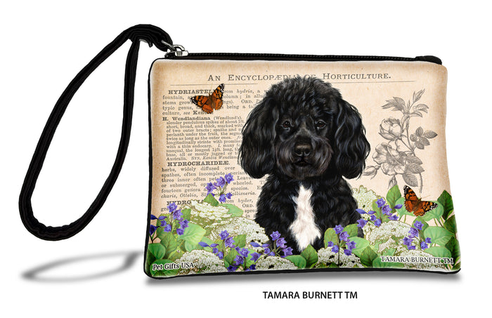 Portuguese Water Dog Black And White Bearded Zippees Pet Pouch