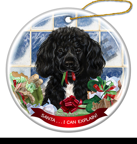 Portuguese Water Dog - Santa I Can Explain Ornament