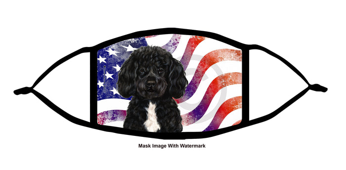Portuguese Water Dog (Black and White) Face Mask