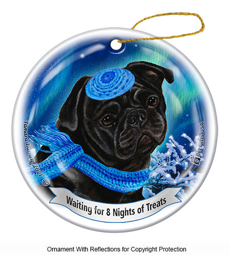 Pug Hanukkah Ornament