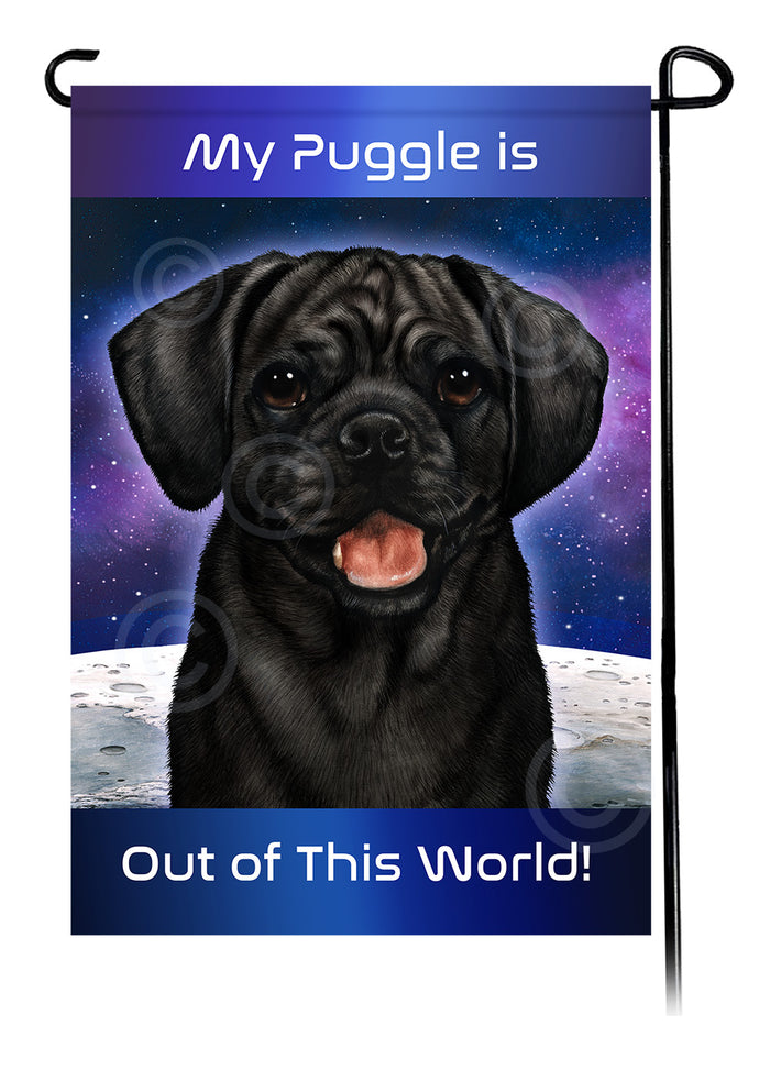 Puggle Out Of This World Garden Flags