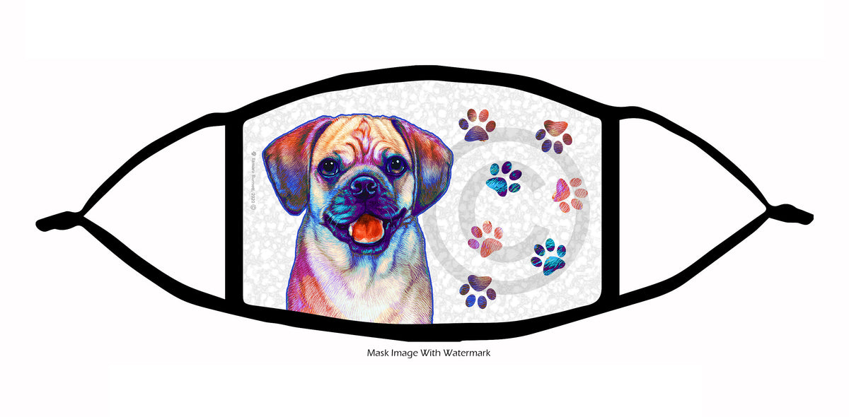 Puggle (Fawn) Face Mask