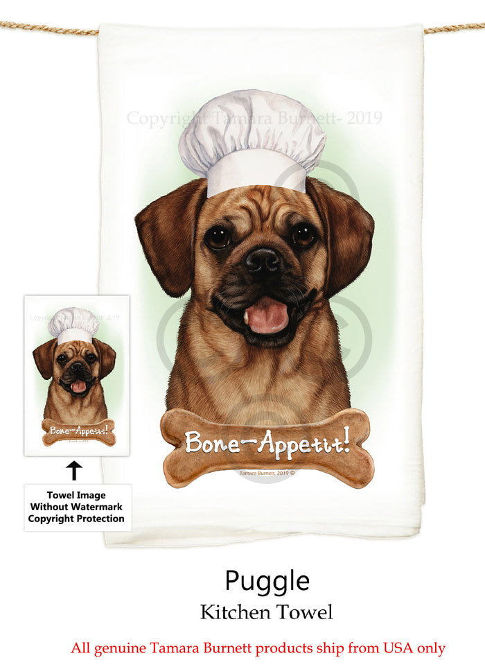 Puggle Flour Sack Towel