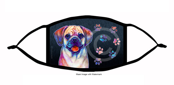 Puggle (Fawn) Face Mask