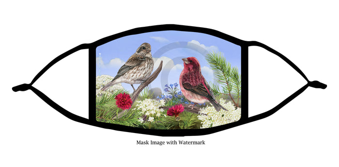 Purple Finch Face Mask