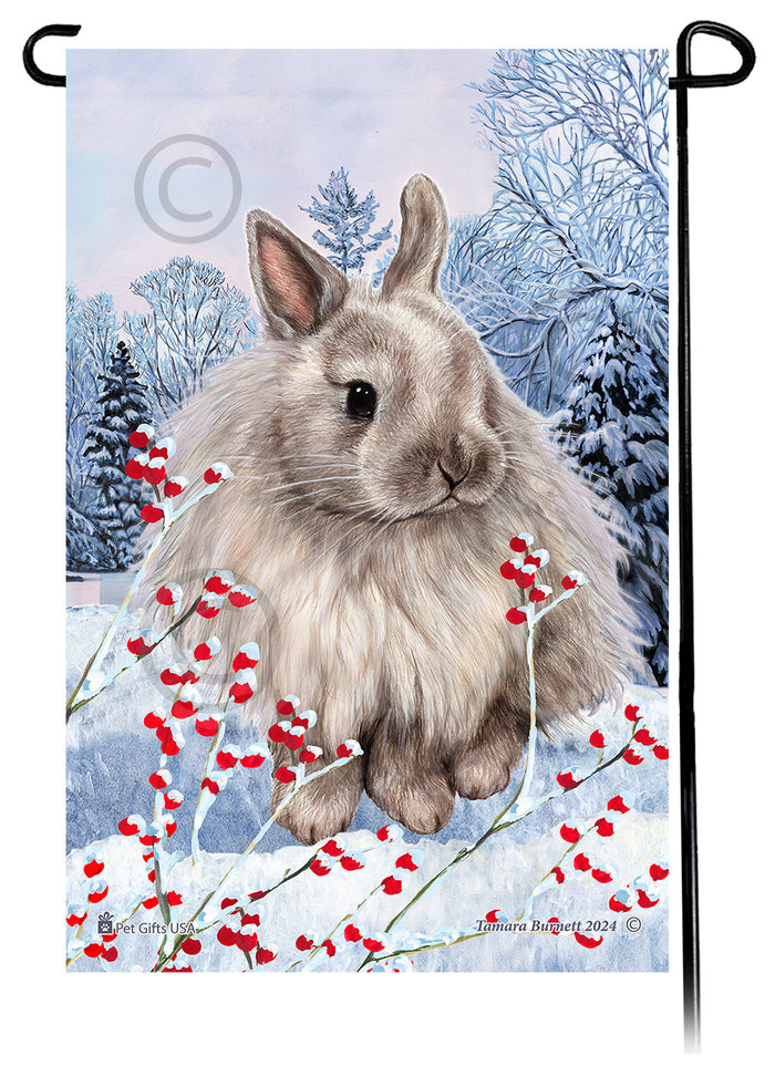 Jersey Wooley Rabbit Winterberries Garden Flags