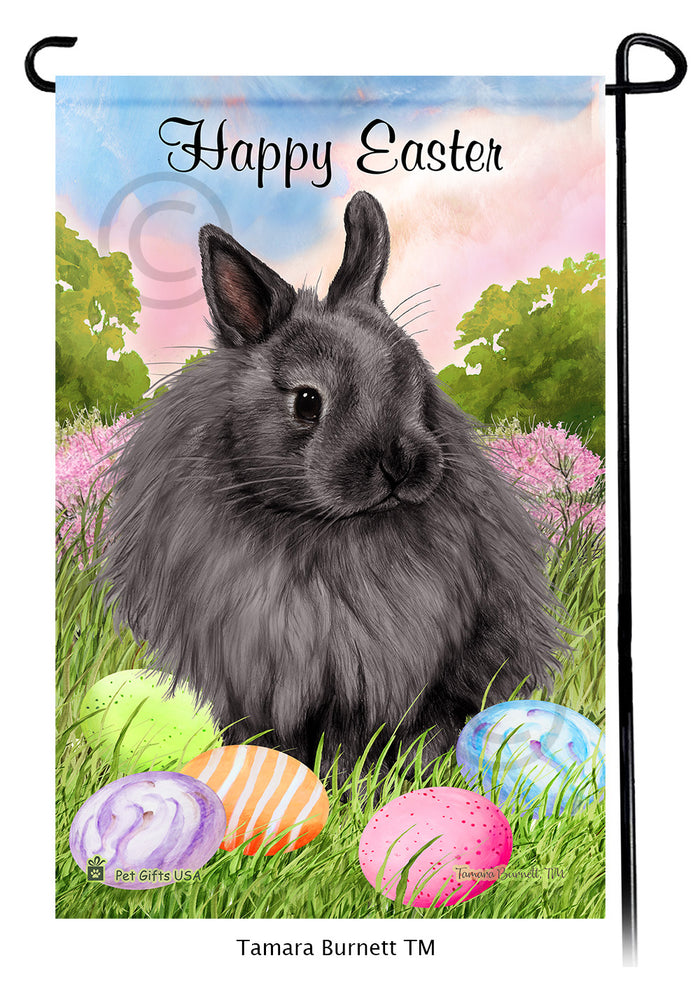 Jersey Wooley Rabbit Happy Easter Garden Flags