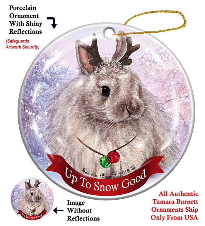Rabbit Jersey Wooley - Up To Snow Good Ornament