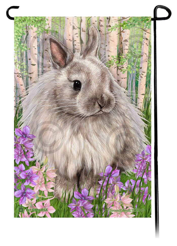 Jersey Wooley Rabbit Spring Flowers Garden Flags