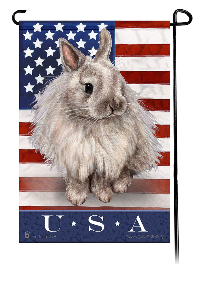 Jersey Wooley Rabbit True Blue Garden Flags