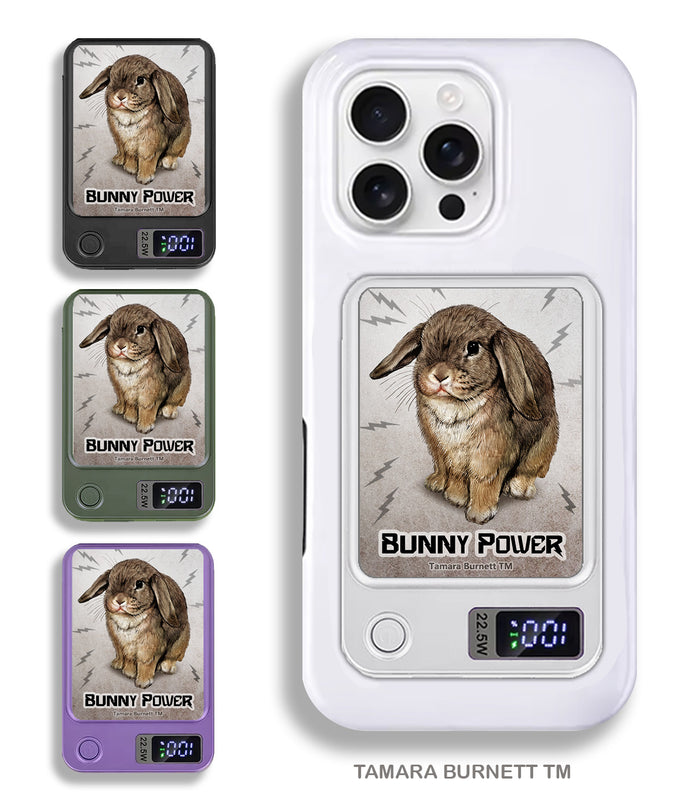 Rabbit Mini Lop Agouti Phone Bank Wireless Charger