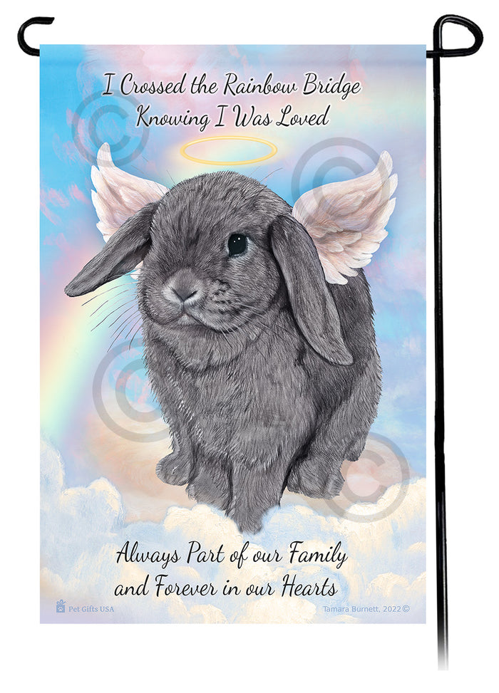 Mini Lop Rabbit Memorial Garden Flags