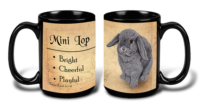 Mini Lop Rabbit Blue - My Faithful Friends Mug 15 oz