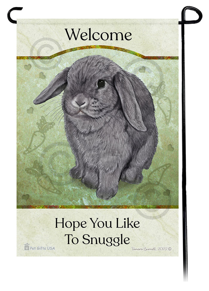 Mini Lop Rabbit Hope You Like To Snuggle Garden Flags