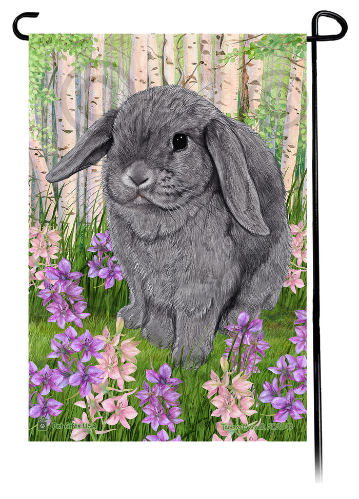 Mini Lop Rabbit Spring Flowers Garden Flags
