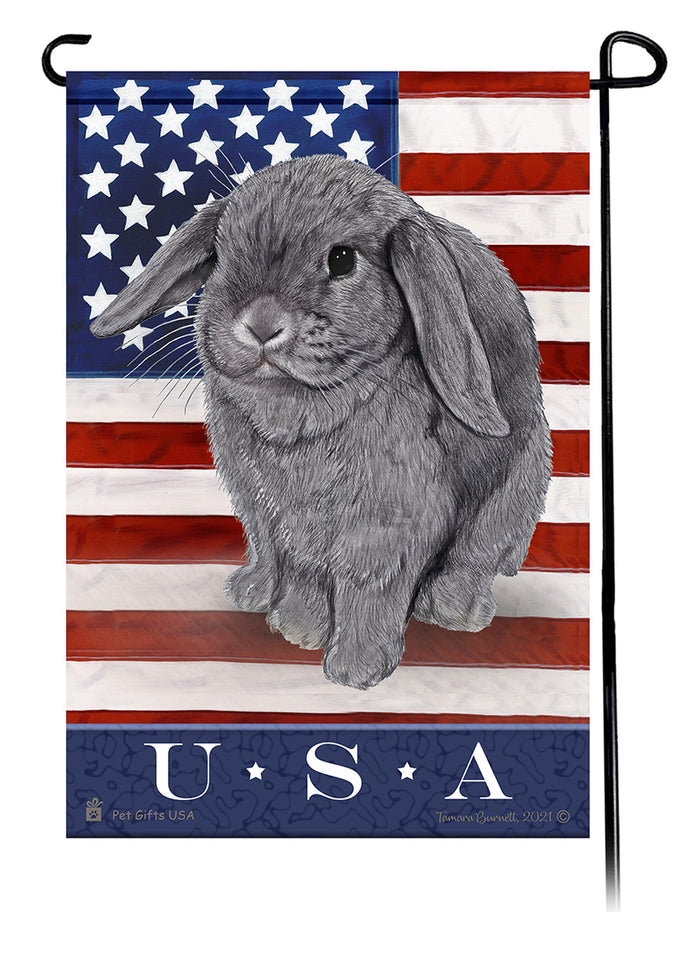 Mini Lop Rabbit True Blue Garden Flags