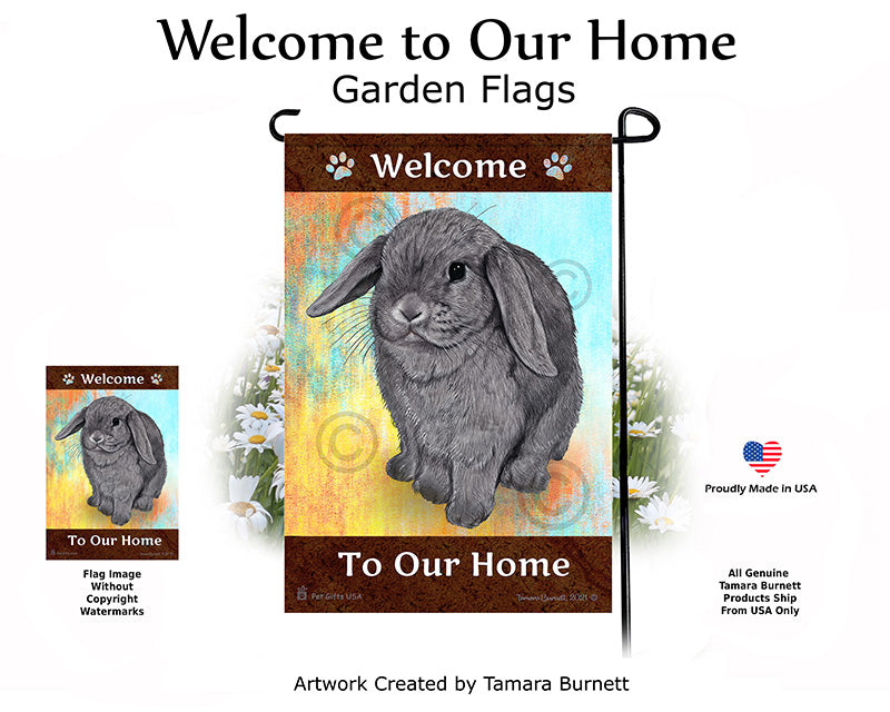 Mini Lop Rabbit Welcome To Our Home Garden Flags