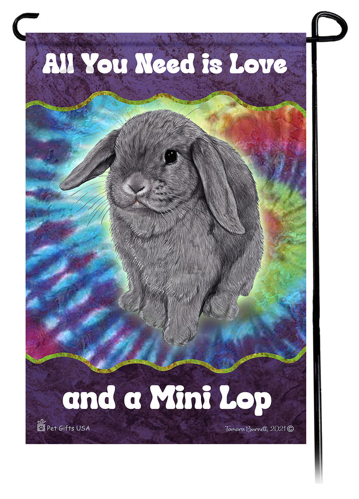 Mini Lop Rabbit All You Need Is Love Garden Flags