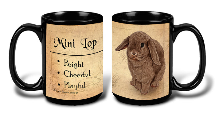 Mini Lop Rabbit Chocolate - My Faithful Friends Mug 15 oz