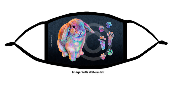 Mini Lop Rabbit Face Mask