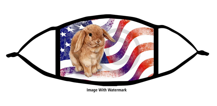 Mini Lop Rabbit Face Mask