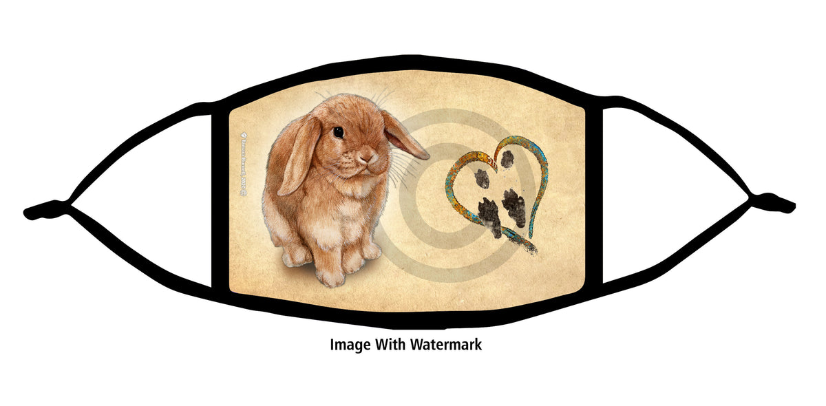 Mini Lop Rabbit Face Mask