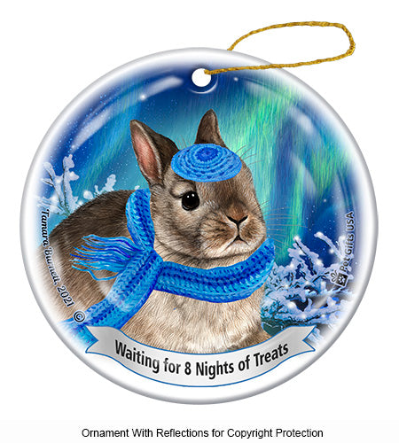 Rabbit Netherland Dwarf Hanukkah Ornament