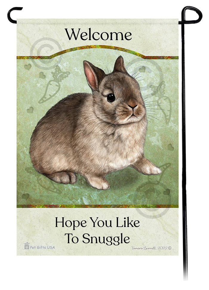 Netherland Dwarf Rabbit Hope You Like To Snuggle Garden Flags