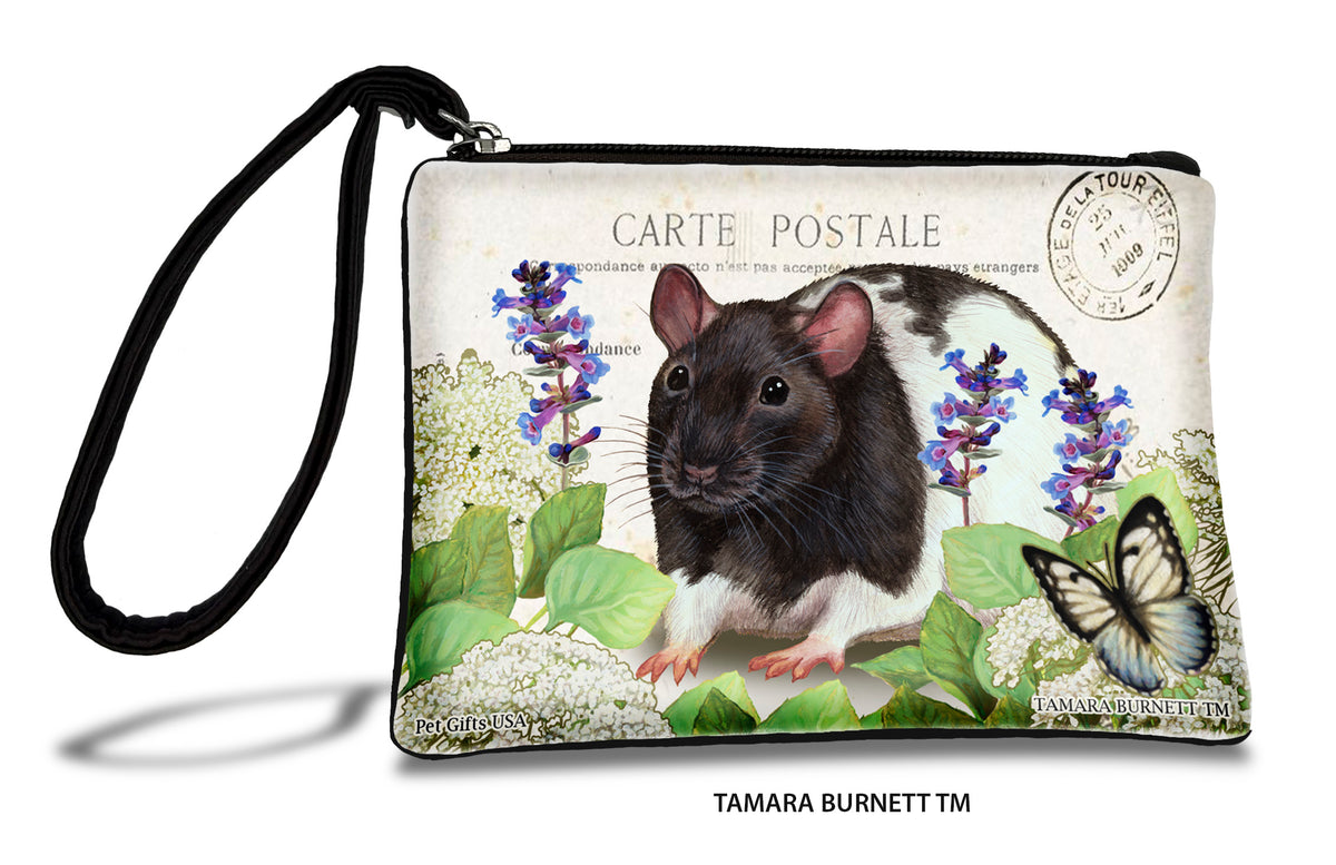 Black and White Hooded Rat Zippees Pet Pouch