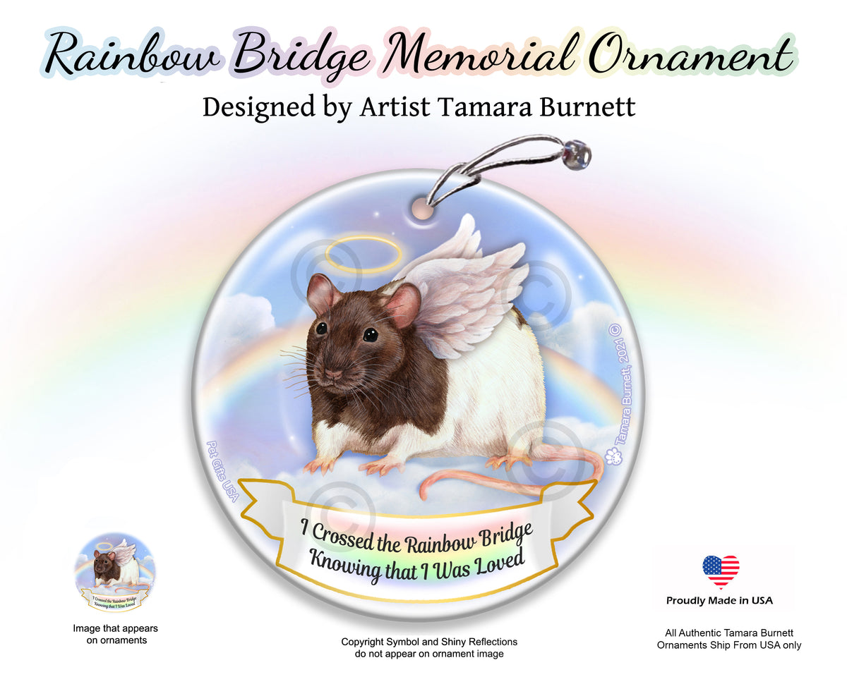 Fancy Rat Brown Hooded Ornament