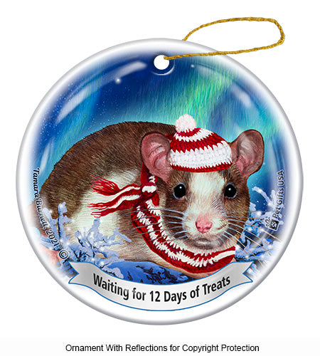 Fancy Rat Brown and White Ornament