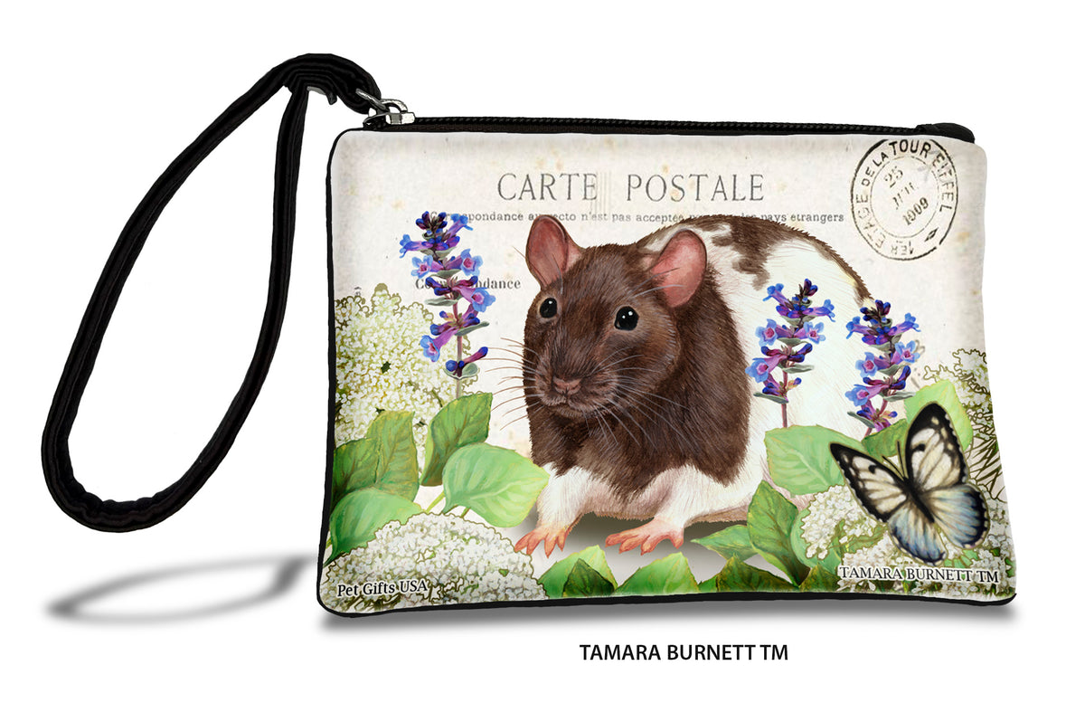 Chocolate & White Hooded Rat Zippees Pet Pouch