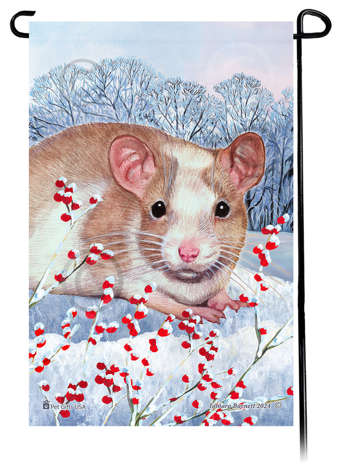 Light Cream Rat Winterberries Garden Flags