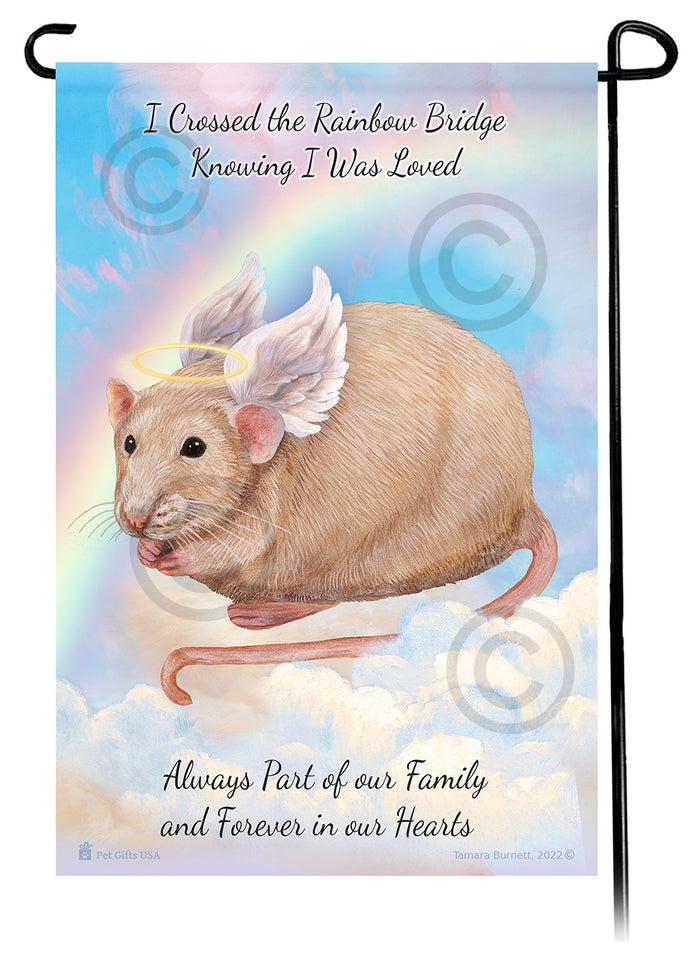 Light Cream Rat Memorial Garden Flags
