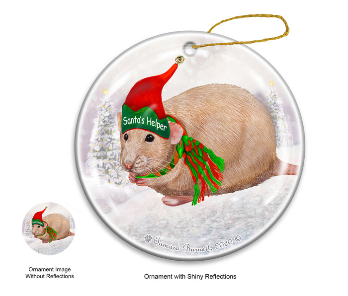 Fancy Rat - Santa's Helper Ornament