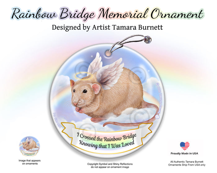 Fancy Rat Rainbow Bridge Memorial Ornament