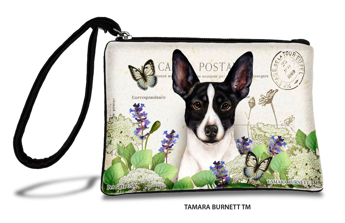 Rat Terrier Black And White Cropped Zippees Pet Pouch