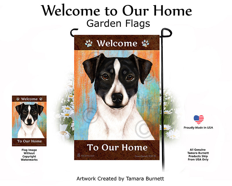 Rat Terrier Welcome To Our Home - Garden Flag