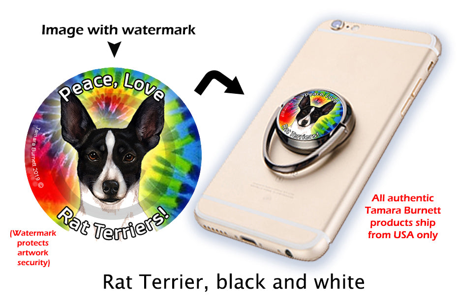 Rat Terrier Black and White Phone Stand
