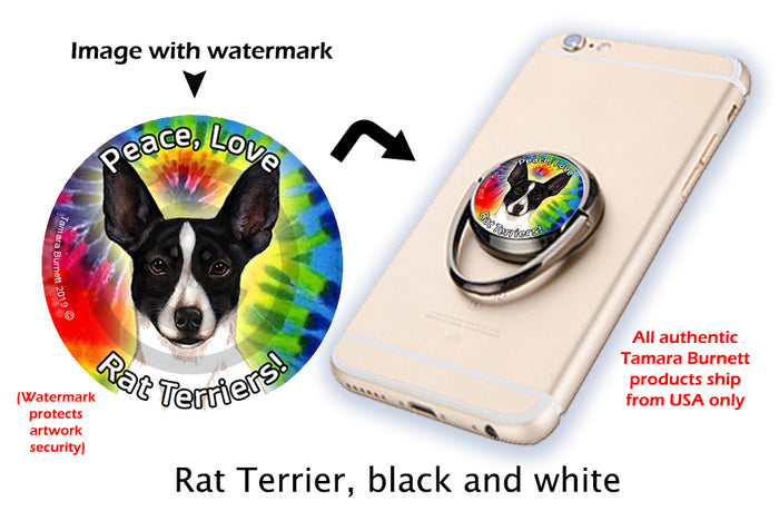 Rat Terrier Black and White Phone Stand