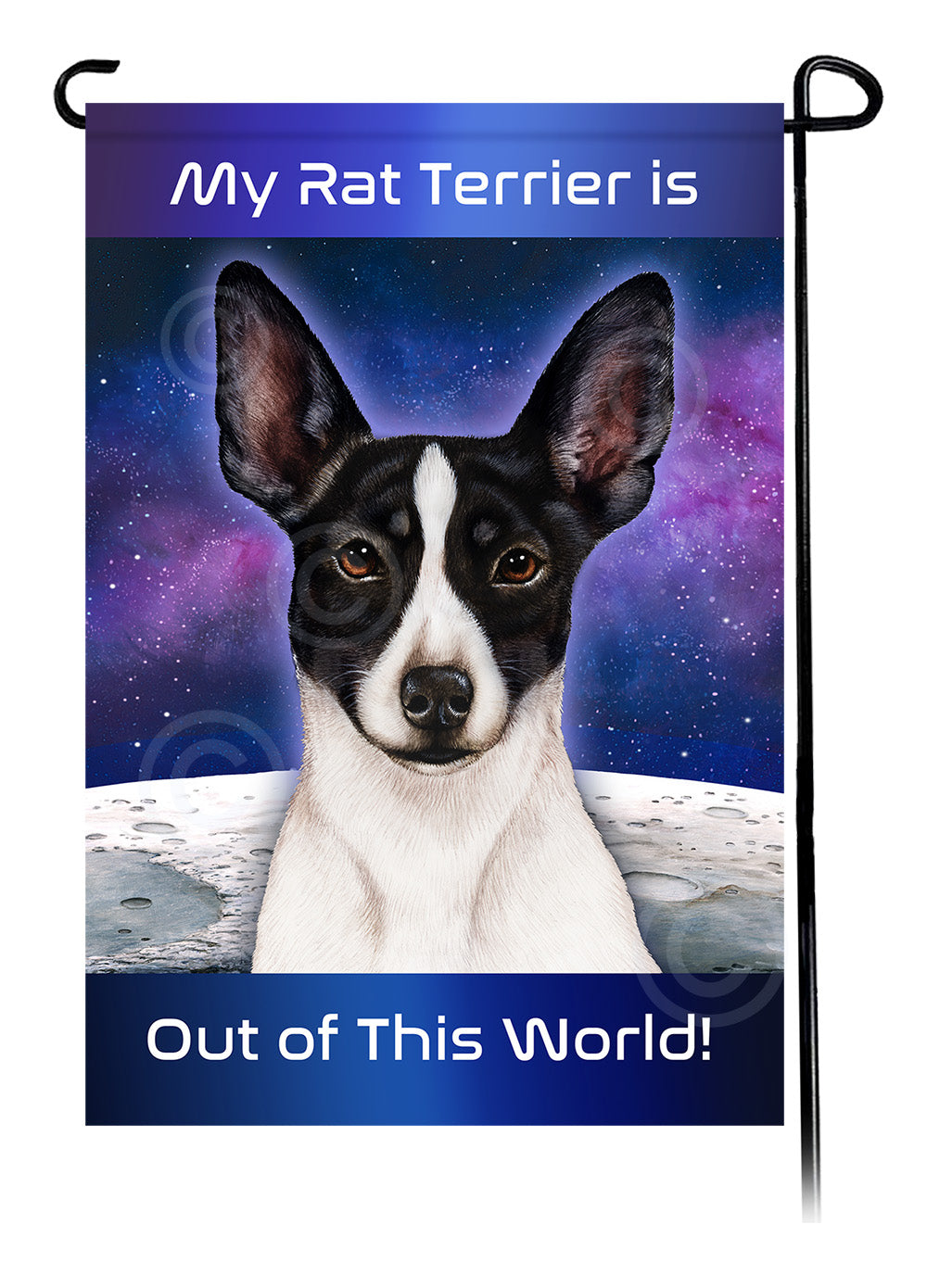 Rat Terrier Out Of This World Garden Flags