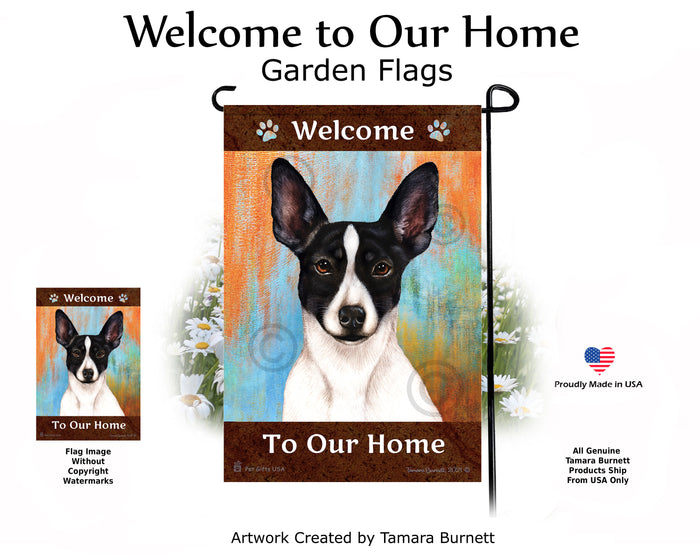 Rat Terrier Welcome To Our Home Garden Flags