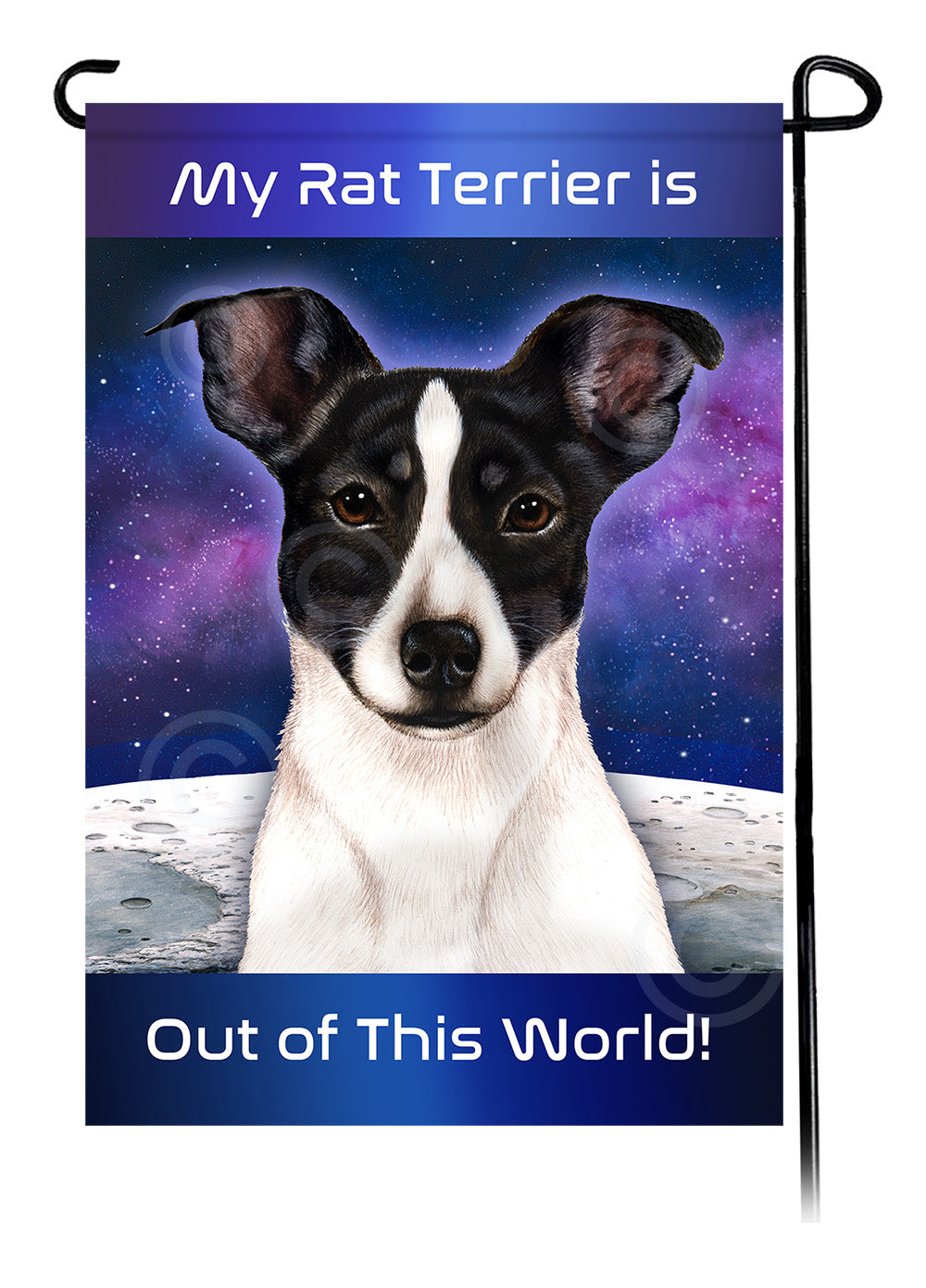 Rat Terrier Out Of This World - Garden Flag