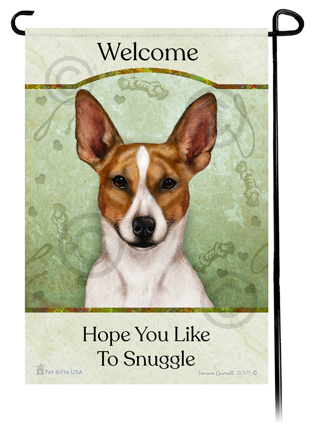 Rat Terrier Hope You Like To Snuggle - Garden Flag