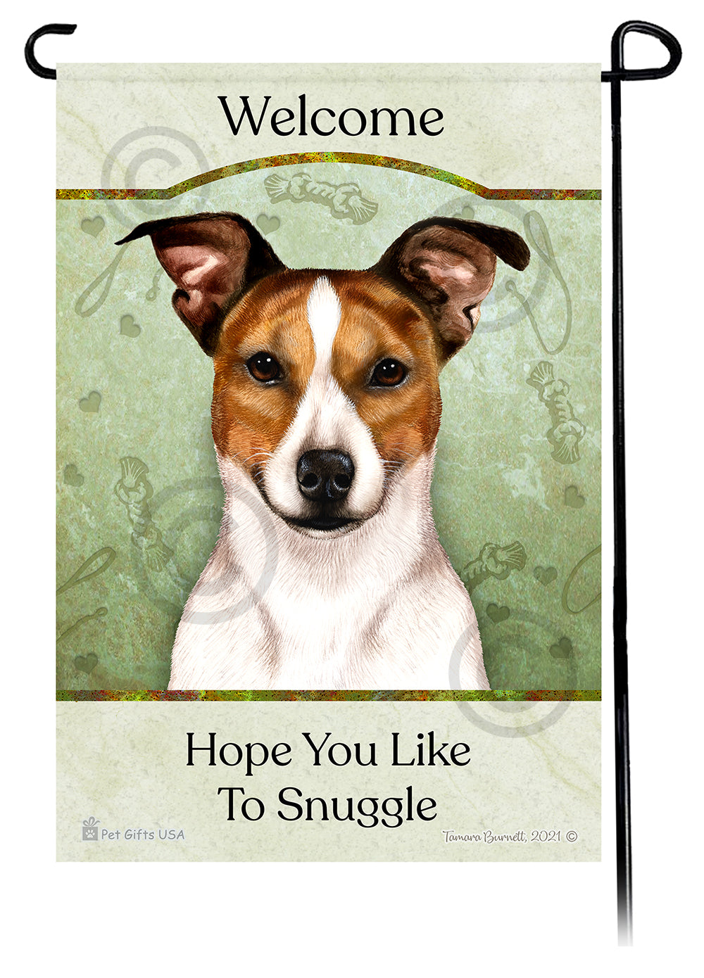 Rat Terrier Hope You Like To Snuggle - Garden Flag