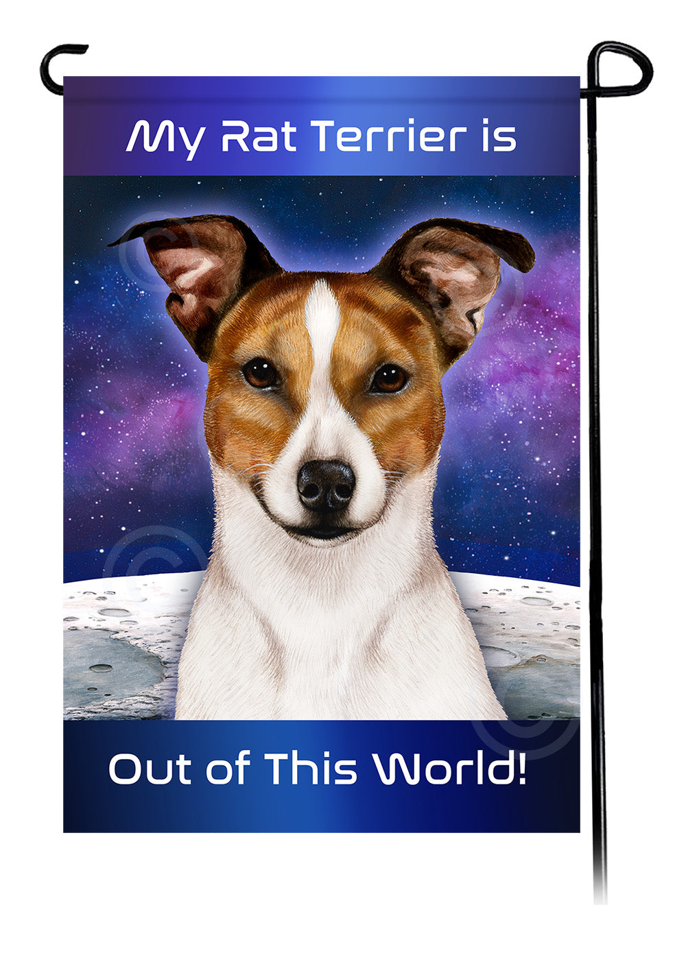 Rat Terrier Out Of This World - Garden Flag