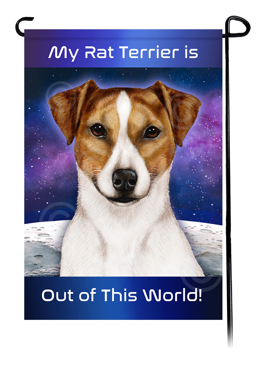 Rat Terrier Out Of This World - Garden Flag