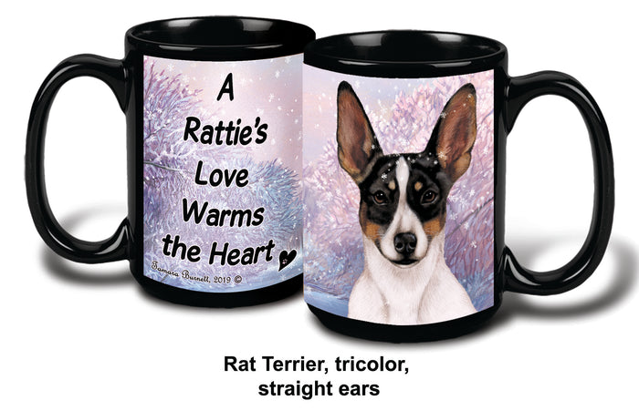 Rat Terrier Crop Tri Winter Mug 15 oz